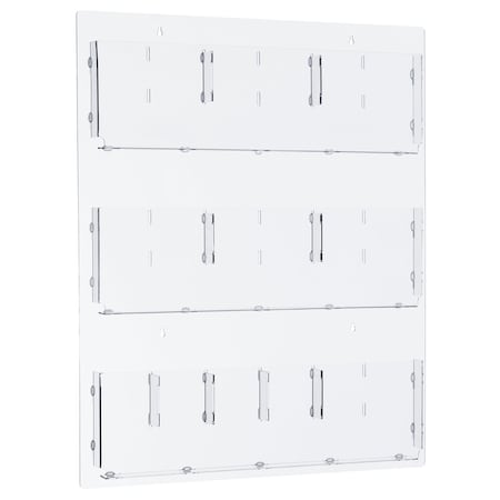 Adiroffice Clear Acrylic Hanging Magazine Holder ADI640-2935-CLR-MK